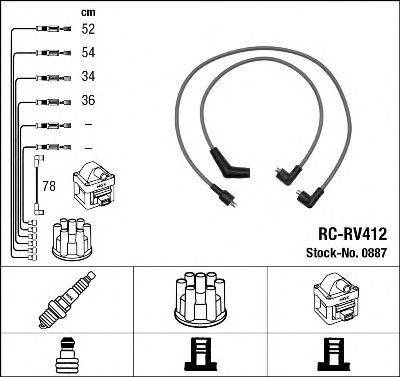 NGK 0887 Ignition Cable Kit
